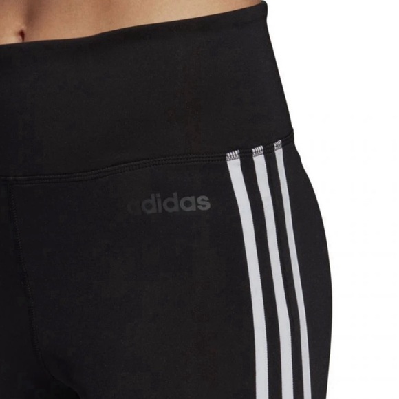 ADIDAS • Designed 2 Move 3-Stripes High Rise Long Tights Leggings Workout Pants - Picture 6 of 9